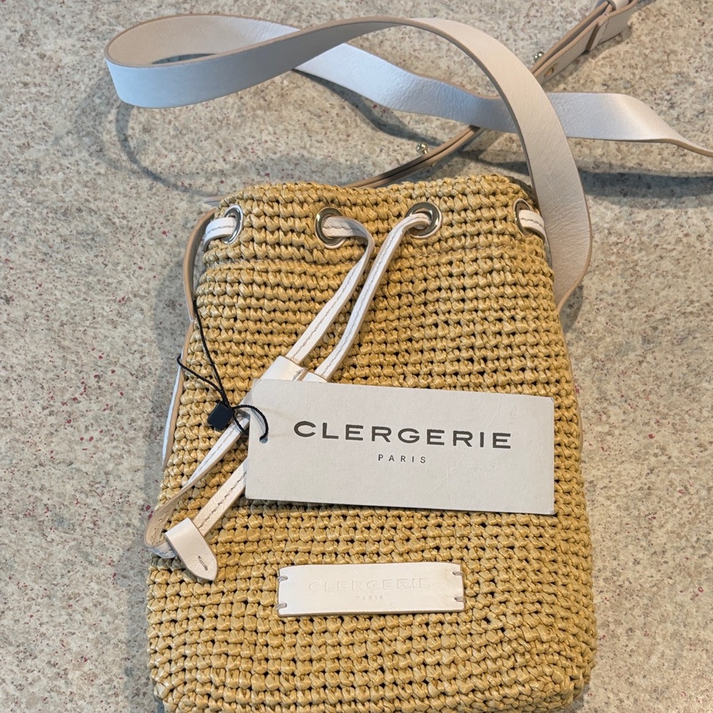 Robert Clergerie Beige Woven Crossbody Bag